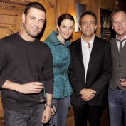 Annie Wersching with Carlos Bernard, Kiefer Sutherland, and Mark Williams