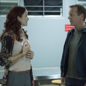 TOUCH:  Martin (Kiefer Sutherland, R) brings Dr. Kate Gordon (guest star Annie Wersching, L) to a local prison to see her father before his execution in the &quot;Clockwork&quot; episode of TOUCH airing Friday, March 29 (9:00-10:00 PM ET/PT) on FOX. &#xa9;2013 Fox Broadcasting Co.  Cr: Isabella Vosmikova/FOX