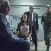 TOUCH:  Dr. Kate Gordon (guest star Annie Wersching, second from L) meets with her father (guest star Paul Vincent O'Connor, L) before he is set to be executed in the &quot;Clockwork&quot; episode of TOUCH airing Friday, March 29 (9:00-10:00 PM ET/PT) on FOX.  Also pictured:  Scott Klace, C.  &#xa9;2013 Fox Broadcasting Co.  Cr:  Isabella Vosmikova/FOX